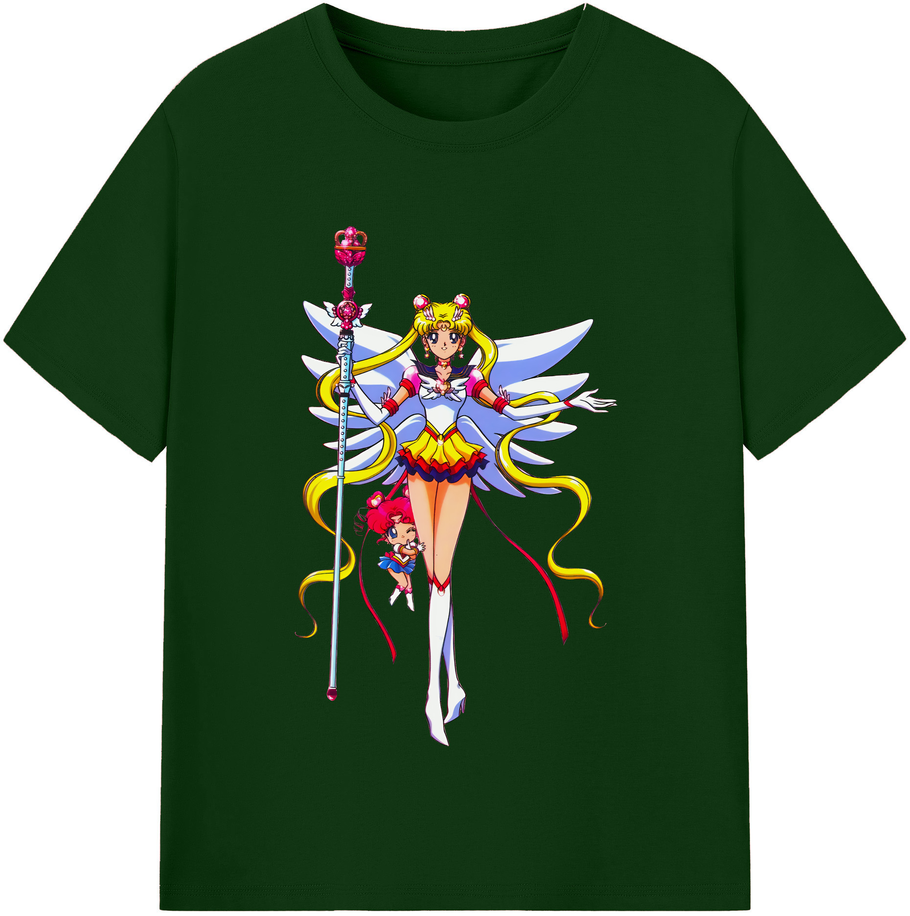 （画像用） 美少女戦士セーラームーン 月野 うさぎ つきの うさぎ Sailor Moon Tsukino Usagi 綿100％半袖Tシャツ（フロントプリント）
